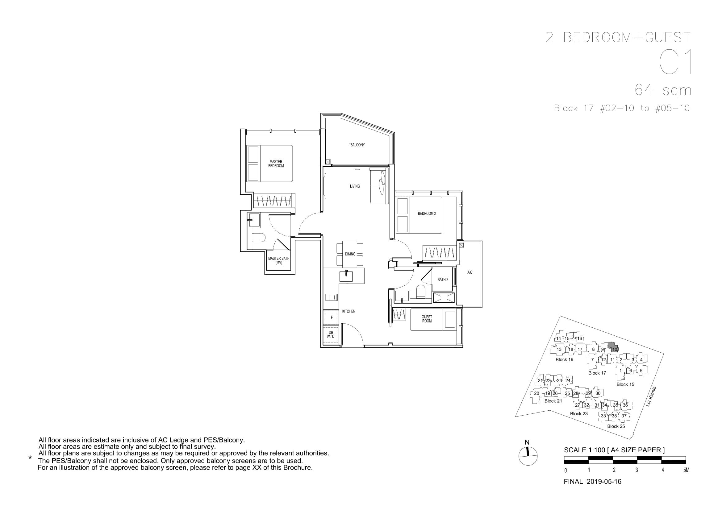 View at Kismis 1 Bedroom Floor Plan 4